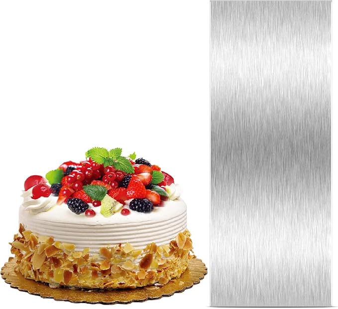8.6 Inch Stainless Steel Cake Scraper Metal Scraper for Cake Smoother Leveler Scraper Cake Decorating Comb Cake Cutter for Mousse Butter Cream