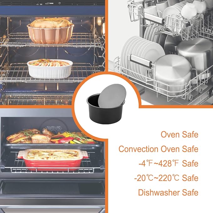 CHEFMADE Round Cake Pan, Nonstick 8-Inch with Removable Loose Bottom Chiffon Bakeware