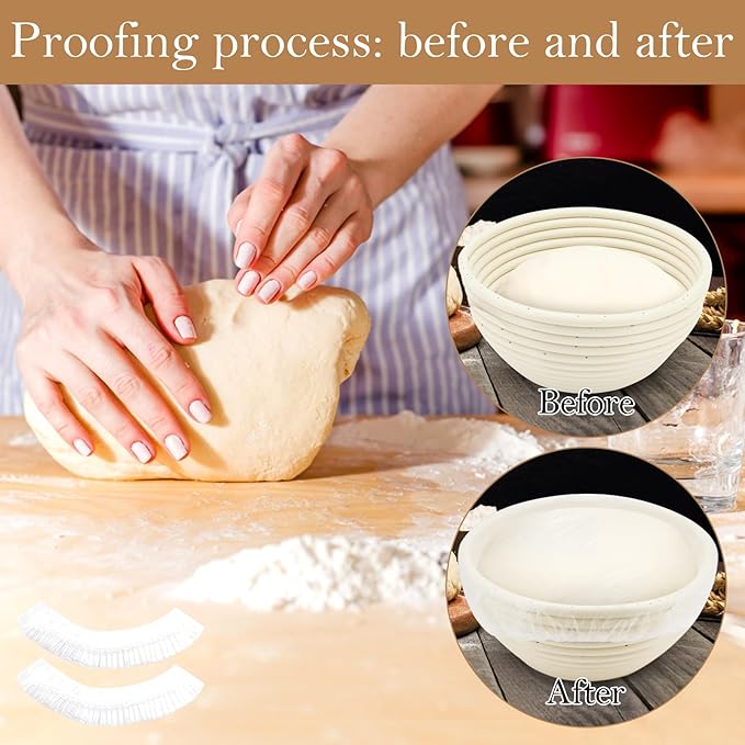 200pcs Reusable Shower Caps for Sourdough Bread Proofing, Plastic Covers With Elastic