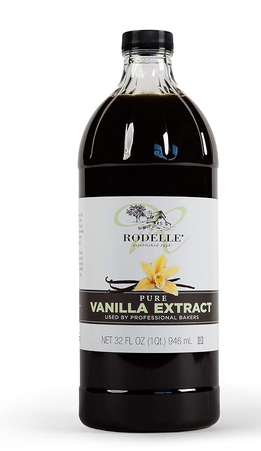 Rodelle Pure Madagascar Bourbon Vanilla Extract, Gluten Free, Baking, 32 Fl Oz.