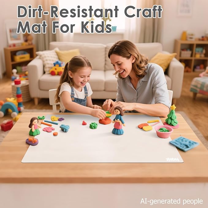 31.5" x 23.6" Extra Large Silicone Mat for Resin Casting, Epoxy and Crafts, Nonstick Silicone Sheet for Jewelry Casting Molds, Clear Countertop Protector Mat Heat Resistant Placemats by Foepoge