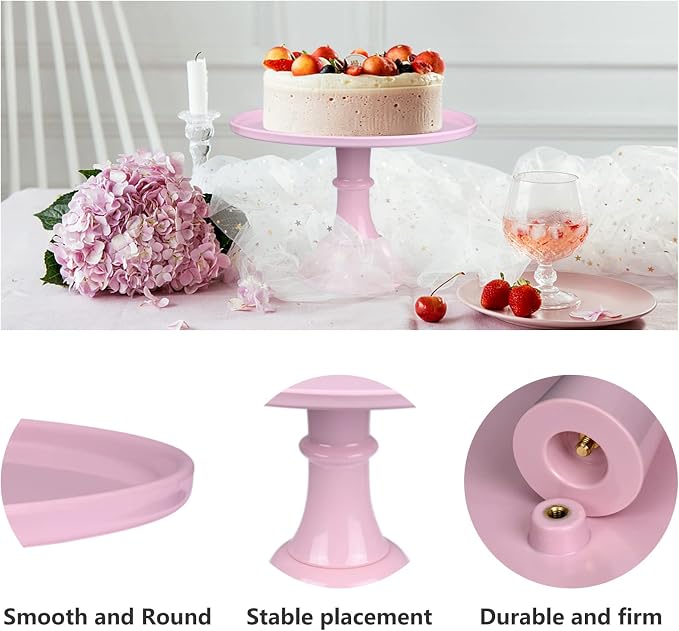 Round Cake Stand 11" Melamine Cake Display Stand Dessert Cupcake Display Tray for Graduation,Wedding,Birthday,Party,Baby Shower,Anniversary,Ceremony,Christmas