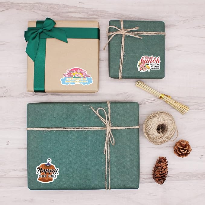 Your Order Made My Day Stickers, Cute Thank You Your Order Stickers for Mail Envelopes Shipping Business Package Packaging 500 PCS