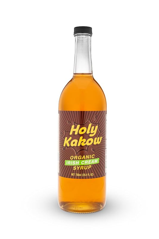 Holy Kakow Organic Irish Cream Syrup - Coffee Syrup, Liquid Sugar Coffee Flavoring Syrup, Cane Sugar Syrup, Liquid Sugar for Iced Coffee, Irish Cream Syrup for Coffee, All-Natural, Non-GMO - 750 ml