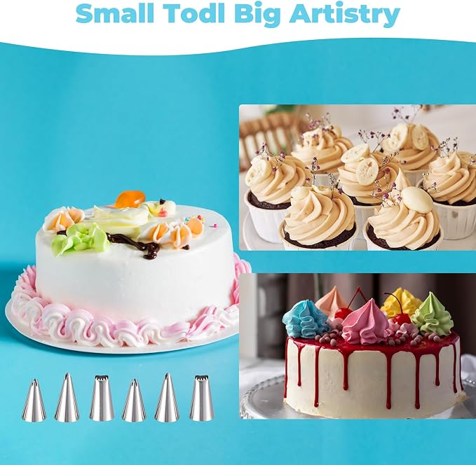 Piping Bags and Tips, Reusable Cake Decorating Supplies with 2 Piping Bags & 24 Icing Tips & 2 Couplers & 3 Scrapers & 2 Silicone Rings Cake Baking Tools for Cookie Icing Cupcakes