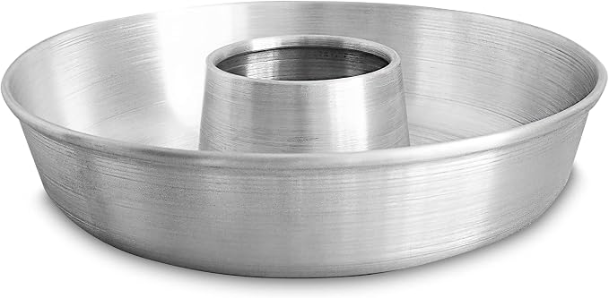 Aluminum Ring Cake Pan (9.5 in) - Ring Mold Pan - Fluted Tube Pans for Baking Pound Cake - Flan Molds for Baking - Molde para Flan - Molde para Chocoflan - Moldes para Pasteles