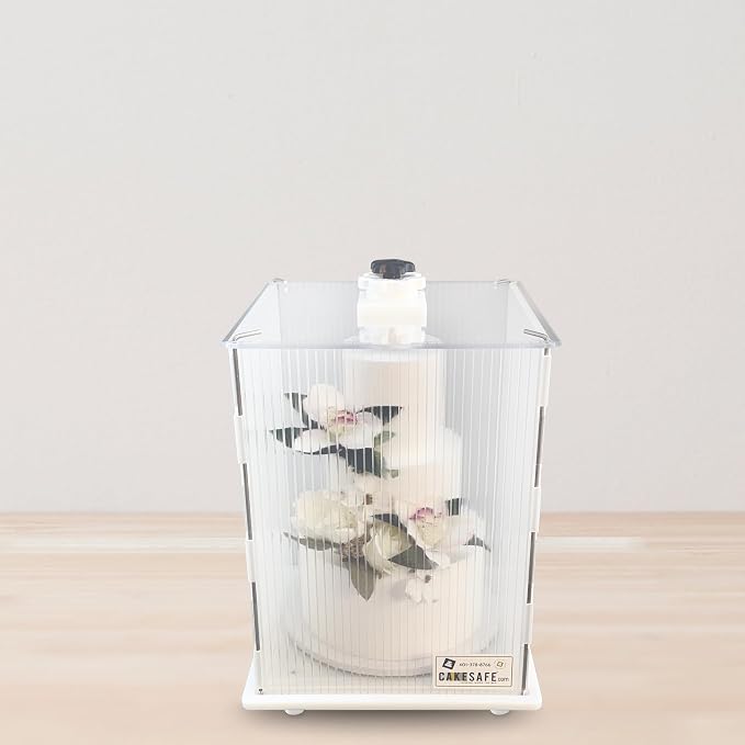 CAKESAFE Reuseable Itsy Tall Cake Transporter, Clear Plastic Cake Carrier (12" W x 16" H)