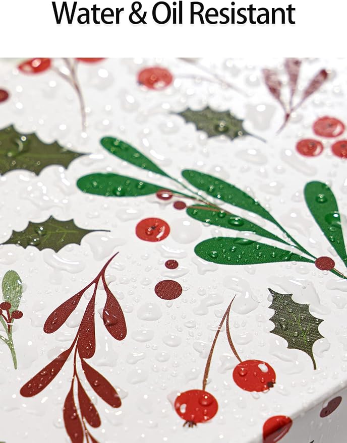 Happyhiram Winter Floral Gable Candy Paper Boxes, 25 Pcs Christmas Red Holly Berry Party Treat Boxes with Handle Small Gift Holiday Boxes Kids Party Favor Cookie Bags