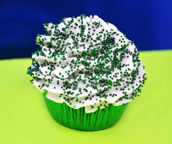 Mystic Sprinkles Solid Color Nonpareils 3.8oz Bottle (Shades of Green)