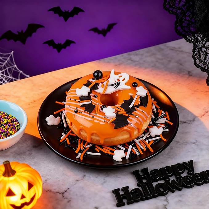 Halloween Sprinkles - Sprinkles for Cake Decorating, Candy Eyeballs, 4 Pack Edible Sprinkle Mix, Perfect for Baking, Cookies, Cupcake Topper, 320g/11.3oz