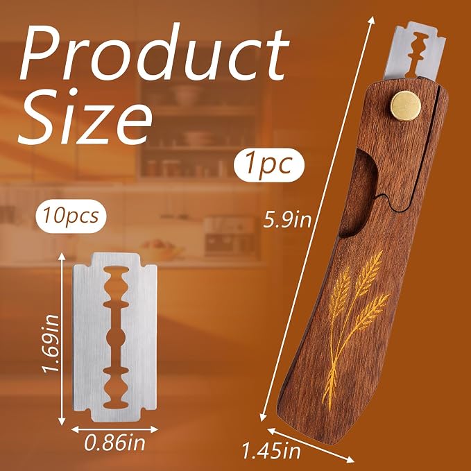 11Pcs Bread Lame Sourdough Scorer Tool Upgrade Bread Lame Scoring Tool Knife Razor Scorer for Sourdough Baking Making Tools Homemade