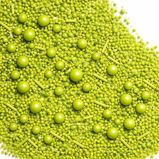 Confect Lime Green Sprinkles – Premium Green Pearl Cake & Cupcake Sprinkles (4.2 oz) – Bake Stable Edible Decorating Sprinkles for Cookies, Baking & Cake Decorations – Soft Chew, No Synthetic Dyes