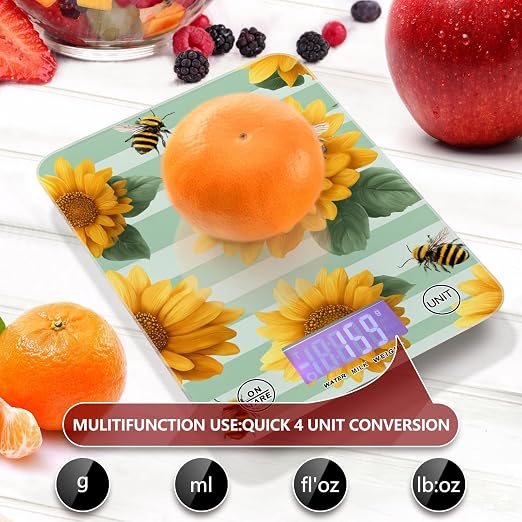 Food Scale Kitchen Scale Food Scales Digital Weight Grams and Ounces Small Electronic Food Scale for Baking Cooking Bee