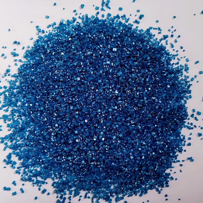 HeDeon&Rles Edible RoyalBlue Sanding Sugar Crystals for Baking 120g/4.23oz Patriotic Sanding Sugar Cake Cupcake Cookie Icing Top Birthday Wedding Independence Day Halloween Christmas Cake Decoration