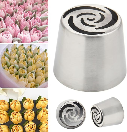 Extra Large Russian Piping Tips for Marshmallows Stainless Steel Flower Frosting Nozzles many styles Cake Decorating Baking tool for Buttercream, Cupcakes Cookies(SL12)