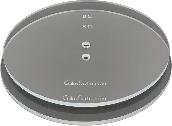 CAKESAFE – 2-8” Clear ¼” Acrylic Disks – Perfect Icing Tool to Smooth the Buttercream on Your Cakes