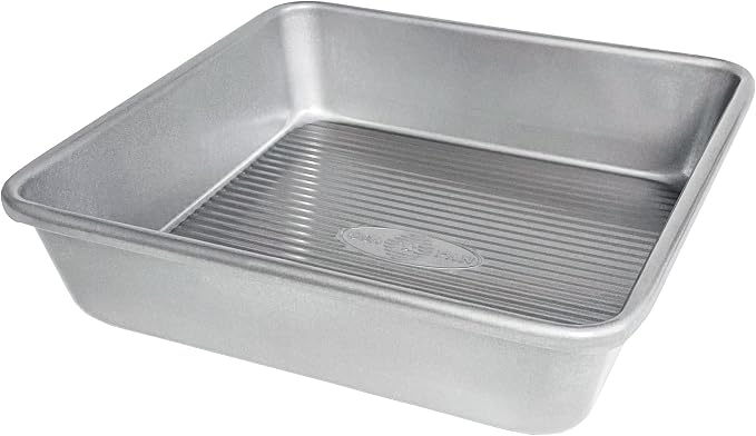 USA Pan Bakeware Seamless Nonstick Square Baking Pan, 8 x 8 x 2