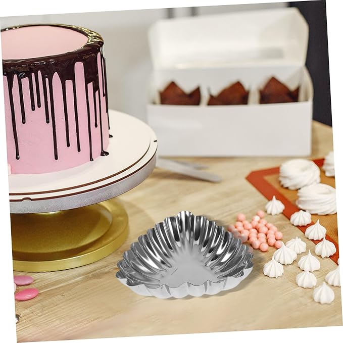 20Pcs Stainless Steel Egg Tart Molds Tart Pans Muffin Baking Molds Non-Stick Kitchen Cooking Molds for Home Bakery Desserts 3.07X2.55X0.78In