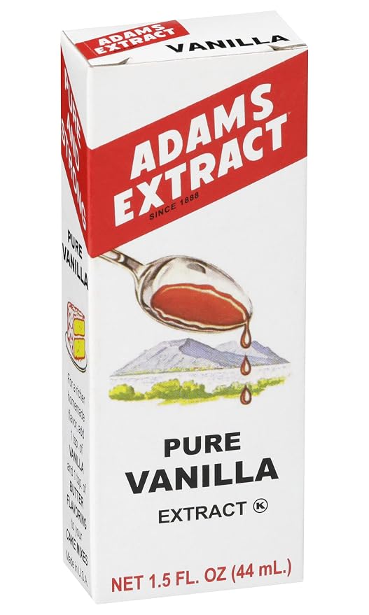 Adams Extract Pure Vanilla Extract, True Fruit Flavor, Gluten Free, 1.5 FL OZ Glass Bottle (Pack of 1)