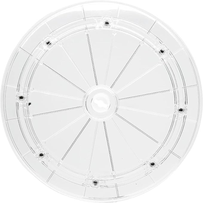 8 Inch Acrylic Turntable Organizer, Clear 360 Degree Rotation Round Turntable for Kitchen Pantry Table Countertop Cabinet Decorating