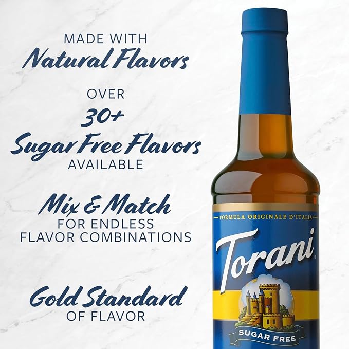 Torani Salted Vanilla Syrup, Sugar Free, Kosher, 12.7 Fluid Ounce (Pack of 4)
