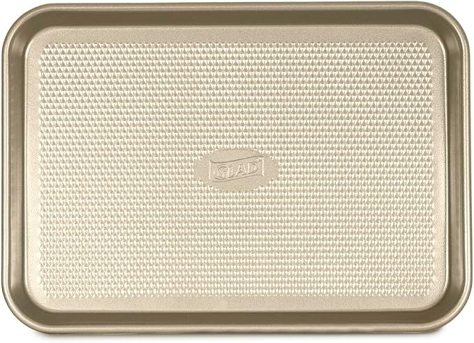 Glad Premium Nonstick Cookie Sheet – Heavy Duty Baking Pan with Raised Diamond Texture, Small