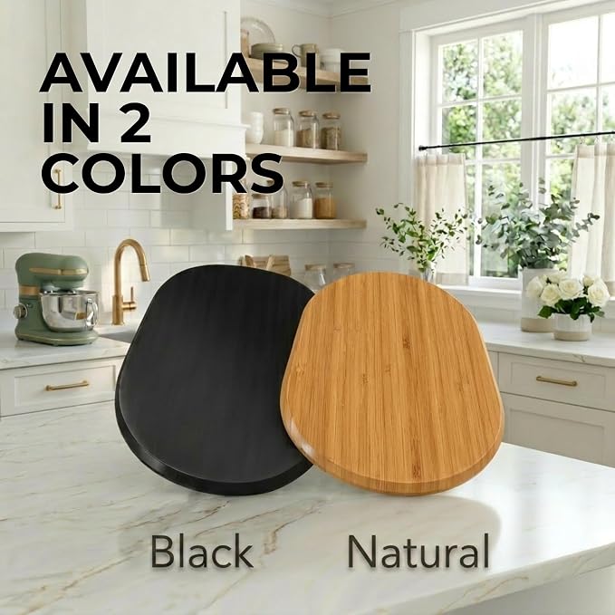 Ibyx Premium Bamboo Mixer Slider for KitchenAid 5-8 Qt Bowl Lift Stand Mixer - Food-Grade Appliance Slider Mat for Kitchen Countertop Storage Accessories (Black)