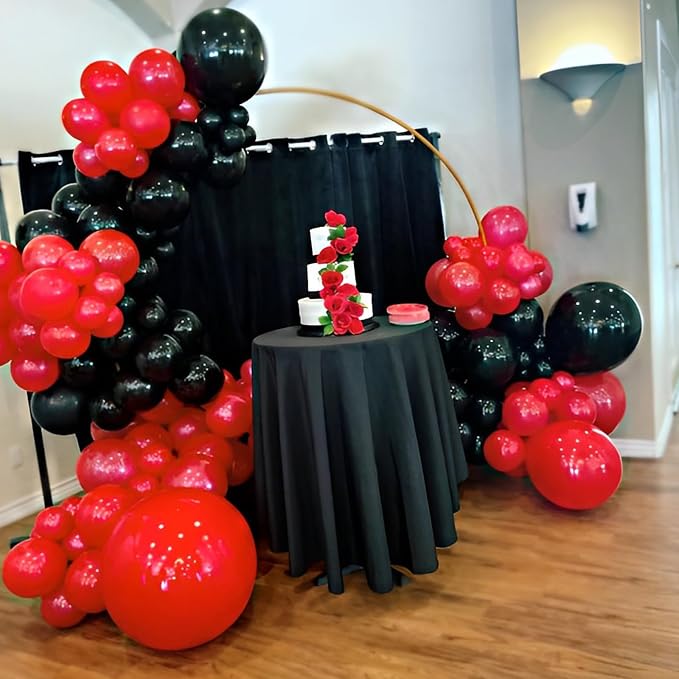 Voircoloria 110pcs Black Balloons 12inch Matte Black Latex Party Balloons for Graduation, Wedding, Birthday, New Year, Baby Shower, Anniversary, Holiday Party Decorations