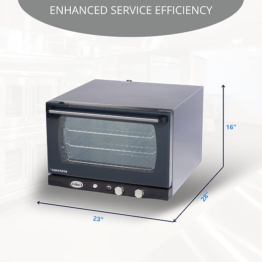 Cadco XAF-113 Heavy-Duty Countertop Convection Oven with Manual Controls and Humidity, Stainless Steel, NSF, 120v, For Commercial Use, 120 lbs.