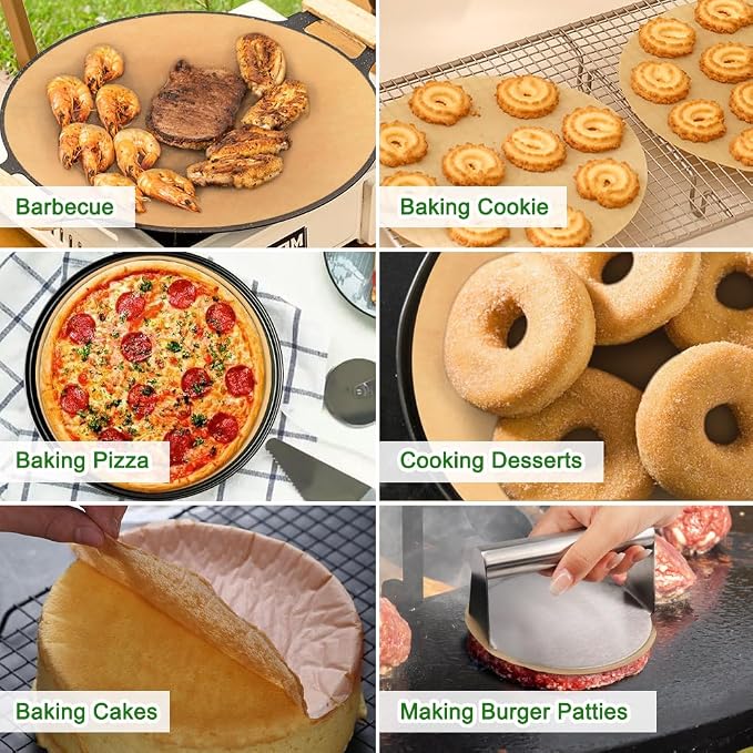 BOYAN Parchment Paper Rounds, Set of 220, Non Stick 8 Inch Parchment Paper Sheet for Baking, Pre-cut Round Parchment Paper for Cake Pan, Tortilla Press, Quesadilla Maker, Springform Pan and More