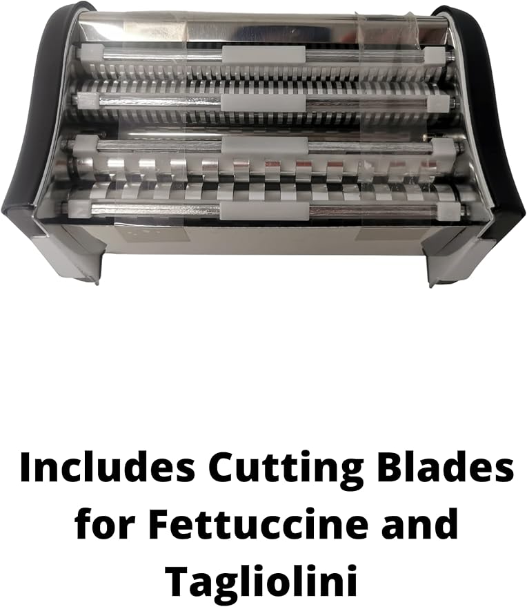 Cestari Stainless Steel Pasta Machine - 150 mm Roller with Patented Suction Base for No-Slip Use - Includes Pasta Cutter, Hand Crank, and Recipes