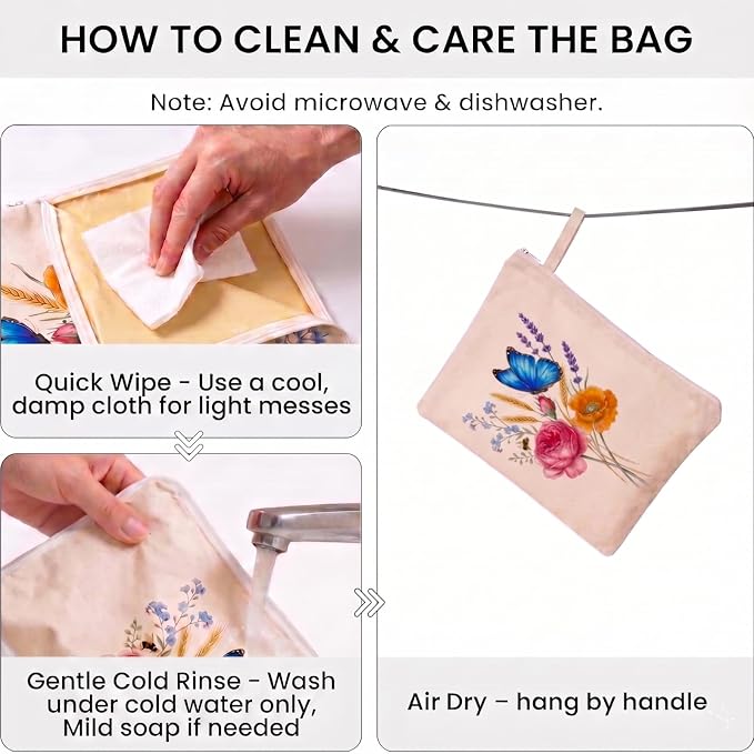 2 Pack Beeswax Bread Bags for Homemade Sourdough Bread, 17x13 Inch XL Reusable Cotton Bread Storage Bags with L-Shape Wide Zipper & Beeswax Lining for Freezer