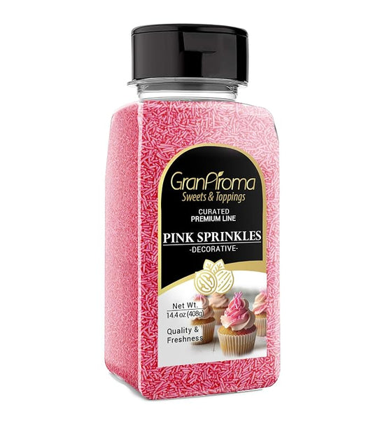 GranAroma Pink Sprinkles, 14.4 oz, Decorative, Cakes & Cupcakes