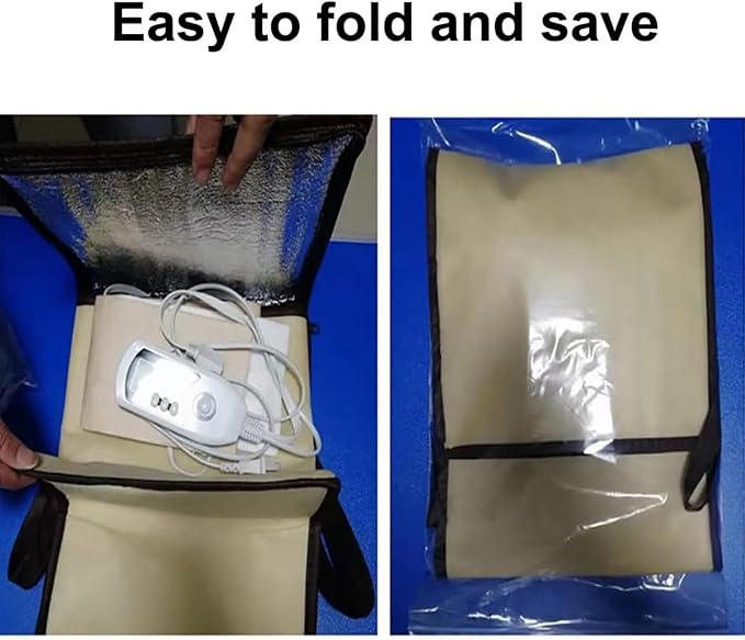 Portable Dough Proofer Box with Heater and Temp Control for Bread, Yogurt, and Soap Making - Includes Folding Fermentation Bag, Reusable