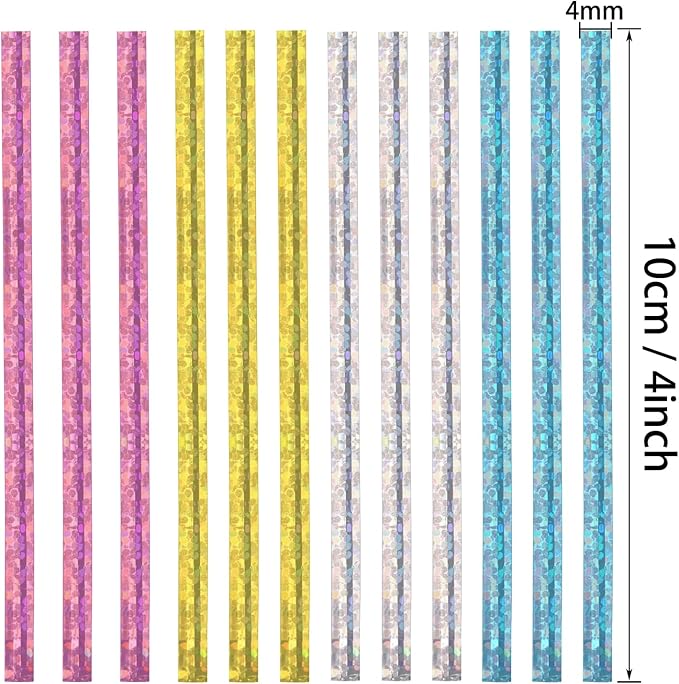 Mini Skater 4" Metallic Twist Ties Foil Bread Ties for Packaging Bakery Candy Goodies Cookies Gift Cellophane Treat Bags Christmas Wedding Party Favor Supplies,500Pcs(Multicolored)