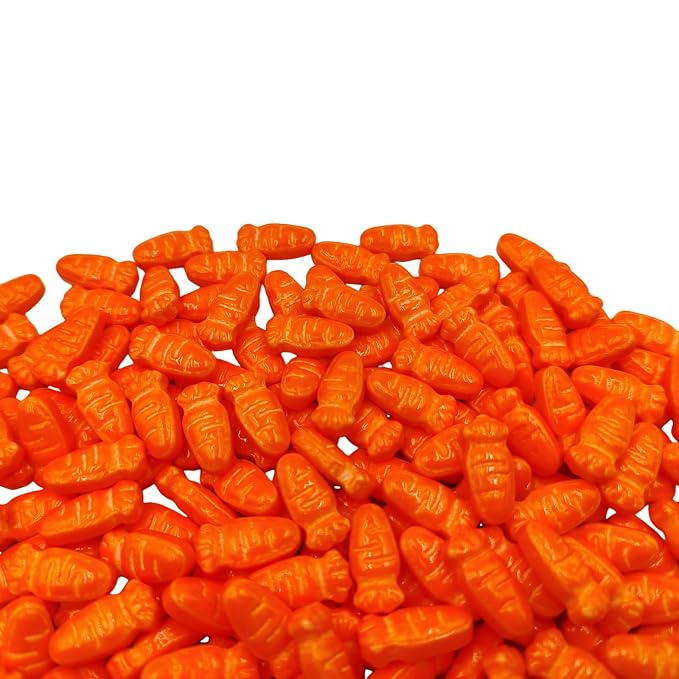 Carrot Sprinkles for Cake Decorating, Edible Carrot Sugar Cake Decorations for Easter Cupcake Toppers, Baking Cookies Decorating, Ice Cream Toppings