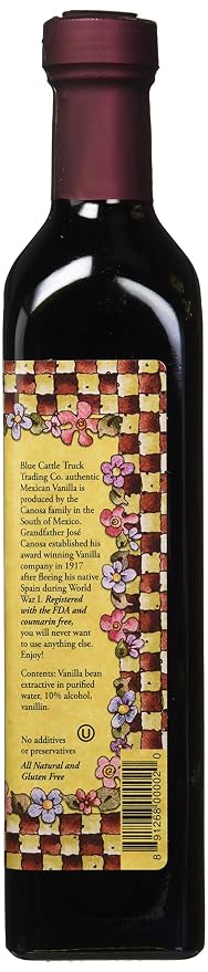 Blue Cattle Truck Trading Co. Traditional Gourmet Mexican Vanilla Extract, Large, 16.7 Ounce