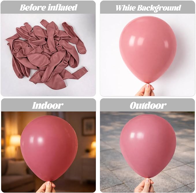 Voircoloria Retro Pink Balloons, 66pack 12inch Blush Pink Balloons Latex Party Balloons for Birthday Baby Shower Valentine's Day Graduation Wedding Gender Reveal Anniversary New Year Party Decorations