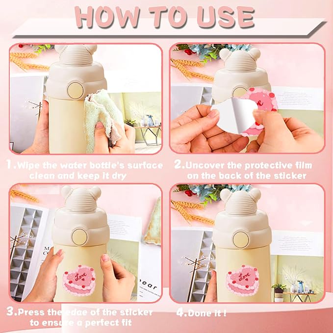 100 Pcs Coquette Stickers Pink Aesthetic Waterproof Vinyl Stickers Cute Pink Bow Sticker for Water Bottles Laptops Bike Car Motorcycle Computer Guitar Skateboard