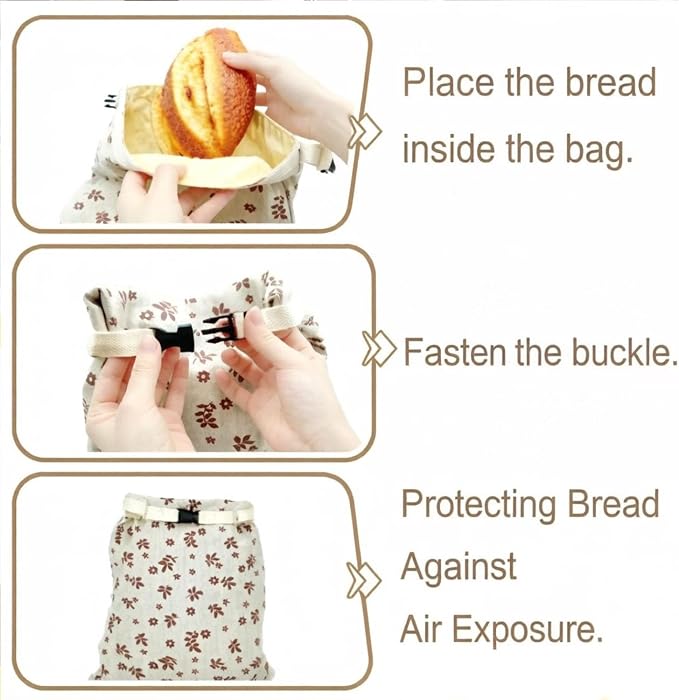 2 Pack Beeswax Bread Bags for Sourdough, Reusable Linen Bread Storage Bags, Eco-Friendly Waxed Cloth Bags for Homemade Bread, Baguette, Food Storage – Freezer Safe, 16 x 12 Inch
