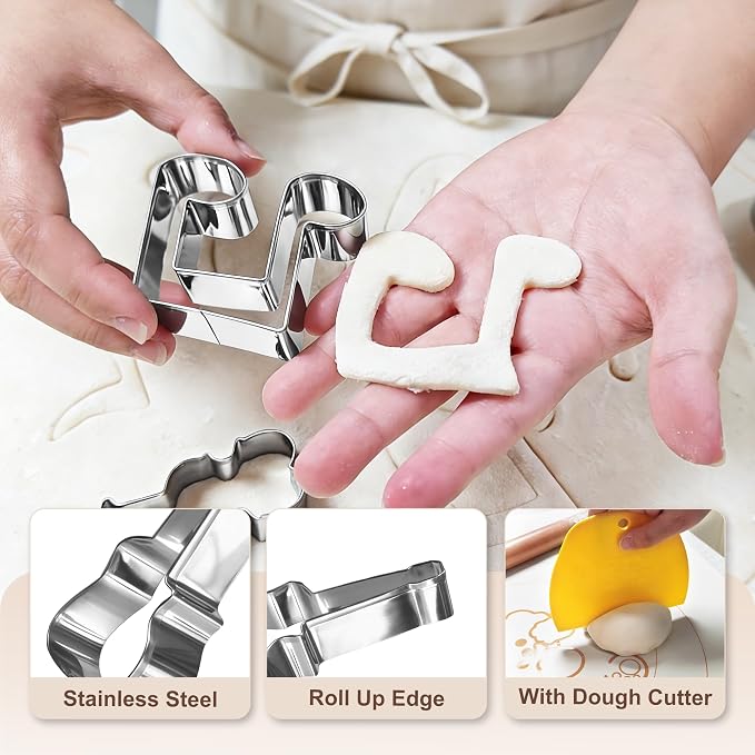 Music-Themed Cookie Cutter Set - 12Pcs Mini Cookie Cutters Variety Pack with Dough Scraper, Stainless Steel Cookie Mold for Biscuits, Fondant, Sandwiches and Pancakes