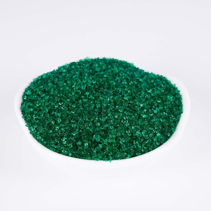 Kasvan Sanding Sugar Sprinkles - Edible Sugar Crystals, Baking Cake Decorations, Ice Cream Toppings cupcake Decorating, Wedding Party Chirstmas Supplies, 85g/3.2oz (Dark Green)