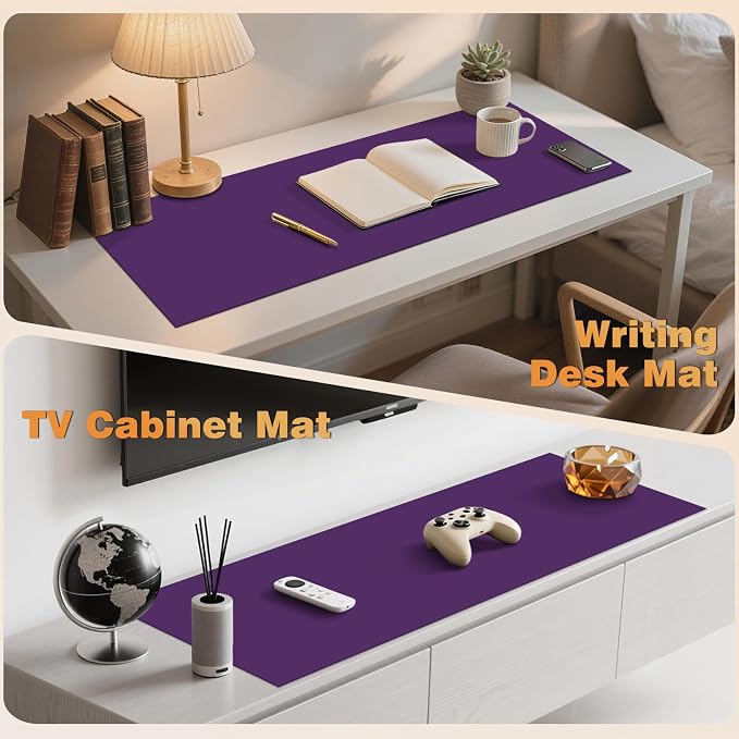 49.2" x 15.7" Large Silicone Mat for Kitchen Counter Protector, Cuttable Silicon Countertop Protector Mat Heat Resistant Mats for Countertop, Cut to Fit Placemat Ship Roll by Foepoge, Purple