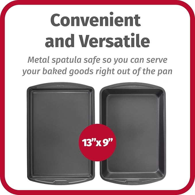GoodCook Everyday Nonstick Steel 5-Piece Bakeware Set, Gray, Includes Cookie Sheet, Cake Pan, Loaf Pan, Muffin Pan, and Roast Pan, Durable and Scratch-Resistant Baking Set