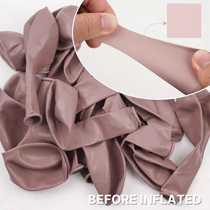 PartyWoo Dusty Pink Balloons 100pcs 12 Inch Boho Blush Lilac Pink Latex Helium Balloons for Princess Birthday Baby Shower Graduation Gender Reveal Anniversary Bachelorette Party Decorations Pink-F54