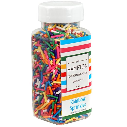 Rainbow Sprinkles Jimmies 3.17 oz, Sprinkles For Cake Decorating, Cake Sprinkles, Sprinkles For Baking, Ice Cream & More, The Hampton Candy Company