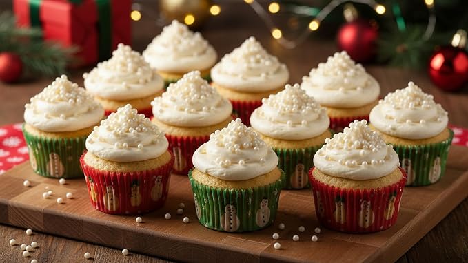 NCS White Shimmer 4mm Edible Sugar Pearls Sprinkles – Cupcake, Cake, Cookie & Baking Decorations, 7 oz