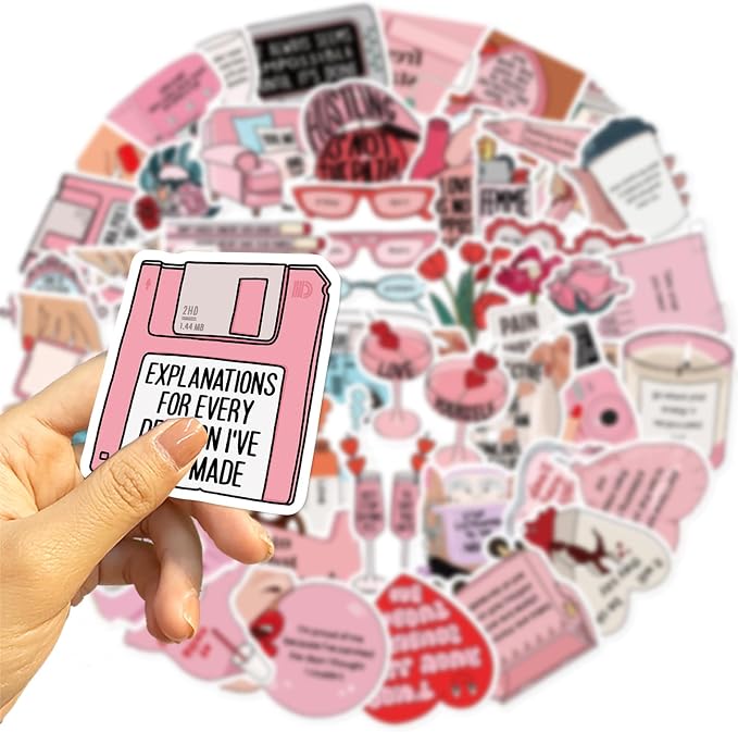 Self Love Stickers for Teens Adults Women, Icicrim 50PCS Love Yourself Stickers for Water Bottles Laptop Luggage Phone Vinyl Waterproof Cute Stickers for Girls