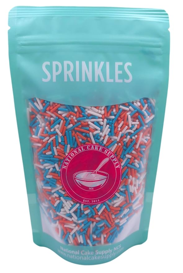 NCS Miami Game Day Teal, Orange & White Jimmies Edible Sprinkles – Cupcake, Cake & Cookie Decorations, 7 oz