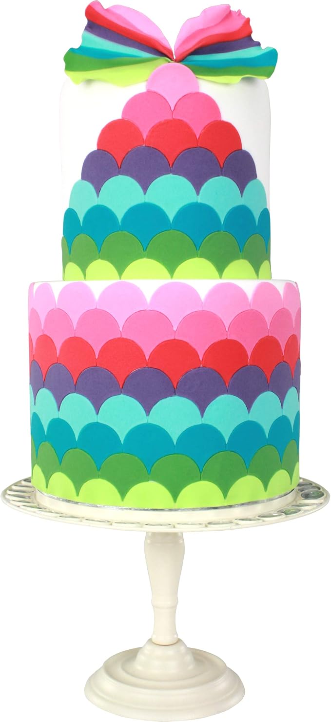 PME Geometric Multicutters for Cake Design-Fish Scale-small, Medium & Large Size, Set of 3, White